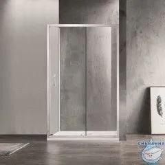 Душевое ограждение Azario Milton 120x80 профиль серебро, стекло прозрачное AZ-ND1131 R 1200	 (без поддона)