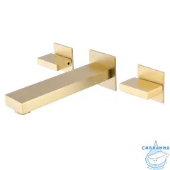 Смеситель для раковины встраиваемый ABBER Daheim AF82122G (золото матовое)
