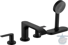 Смеситель для ванны на борт Hansgrohe Vivenis 75444670 (черный матовый)