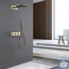 Душевая система Abber Wasser Kreis 300 1 режим AF8151G (золото матовое)