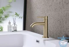 Смеситель для раковины Abber Wasser Kreis AF8110G (золото матовое)