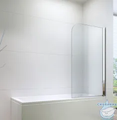 Шторка для ванны Berges Wasserhaus River 80 см 065001 профиль хром, стекло прозрачное