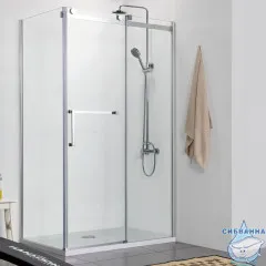 Душевое ограждение Azario Vancouver 120x100 AZ-NKF1131R 1000 профиль серебро, стекло прозрачное (без поддона)