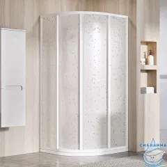Душевое ограждение Ravak Supernova 90x90 SKCP4-80 195 профиль белый, стекло пеарл (без поддона)