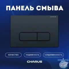 Кнопка смыва Charus Elegia FP.320.DW.01 черный матовый