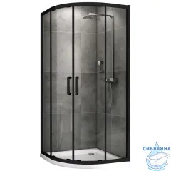 Душевое ограждение Abber Schwarzer Diamant AG01080B 80х80 (без поддона)