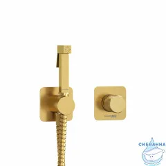 Встраиваемый смеситель с гигиеническим душем Wasserkraft Schunter A8251.285.237.213 (золото матовое)ё
