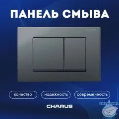 Кнопка смыва Charus Minimalista FP.310.GRP.01 графит