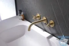 Смеситель для раковины встраиваемый Abber Wasser Kreis AF81121G (золото матовое)