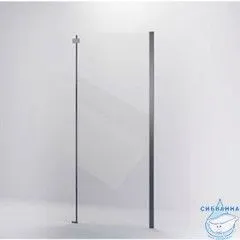 Боковая стенка Veconi Rovingo 100 профиль графит, стекло прозрачное KP06GR-100-01-C4
