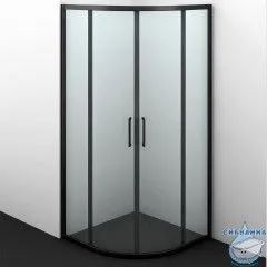 Душевое ограждение Wasserkraft Dill 90x90 61S01 профиль черный, стекло прозрачный (без поддона)