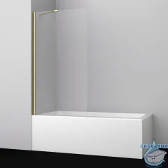 Шторка для ванны Wasserkraft Aisch 55P01-80 80x140 профиль золото, стекло прозрачное