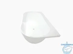 Ванна из литьевого мрамора New Line Sanitary Эдем 170х90 (с полкой без перелива)