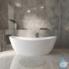 Акриловая ванна Grossman Galaxy GR-1402M 180x85 с каркасом (белый матовый)