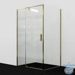 Душевое ограждение Wasserkraft Aisch 55P22 100x90 профиль золото, стекло прозрачный (без поддона)