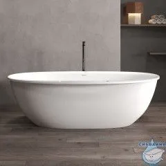 Ванна из искусственного камня ABBER Stein 170x85 AS9631 белая матовая