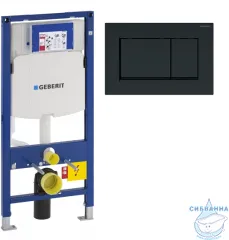 Инсталляция для унитазов Geberit Duofix 111.300.00.5 с кнопкой смыва Geberit Sigma 30 115.883.16.1(черный матовый)