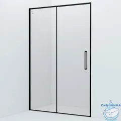 Дверь в нишу Iddis Slide 130x195 профиль черный, стекло прозрачное SLI6BS3i69