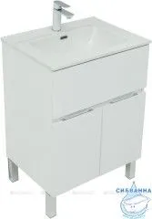 Тумба Aquanet Алвита New 60 с раковиной Flat 60 белый матовый