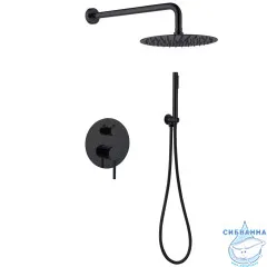 Душевая система Abber Emotion 250 1 режим AF8818B (черный матовый)