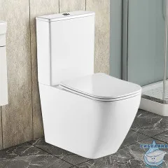 Унитаз напольный безободковый Azario Levanto AZ-1228A с бачком и сиденьем Soft Close (микролифт)