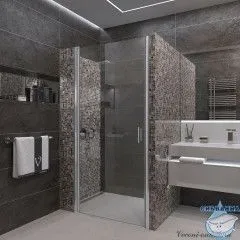 Дверь в нишу Veconi Vianno 70 профиль хром, стекло прозрачное VN43-70-01-C5