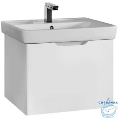Тумба Dreja Tiny 55 белый глянец с раковиной Мини 60