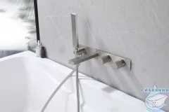 Смеситель для ванны встраиваемый ABBER Rund AF8730SP (сатин)