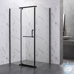 Душевое ограждение Veconi Rovigo 120x90 профиль черный, стекло прозрачное RV19B-12090-01-C5 (без поддона)