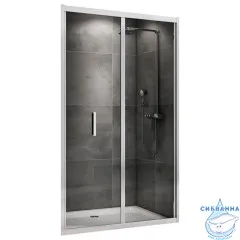 Дверь в нишу ABBER Sonnenstrand AG07120 120x195 профиль хром, стекло прозрачное