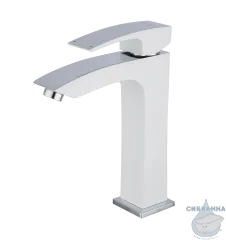 Смеситель для раковины Gappo G1007-78 (без донного клапана) (хром/белый)