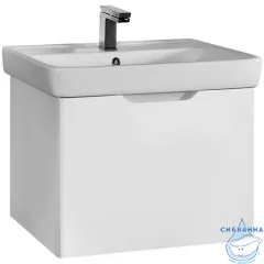 Тумба Dreja Tiny 45 белый глянец с раковиной Мини 50