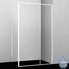 Душевое ограждение Wasserkraft Rhin 100x90 профиль белый, стекло прозрачный  44S22 (без поддона)