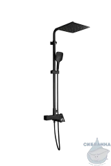 Душевая система Gappo G2417-6 250 1 режим (черный матовый)