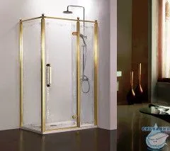 Душевое ограждение Azario Ontario 120x90 профиль золото, стекло прозрачное AZ-NBB1231-R 900 GOLD (без поддона)