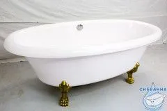 Ванна из литьевого мрамора New Line Sanitary Неона на ножках 178х88