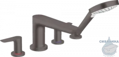 Смеситель для ванны на борт Hansgrohe Talis E 71748340 (черный хром)