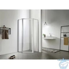 Душевое ограждение Azario Richmond 100x100 AZ-NAG3231 1000 профиль серебро, стекло прозрачное (без поддона)