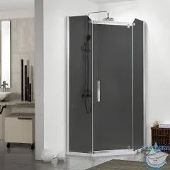 Душевое ограждение Azario Edmonton 90x90 профиль серый, стекло тонированное AZ-NNC3231-2 900 (без поддона)
