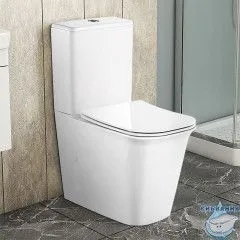 Унитаз напольный безободковый Azario Velise AZ-1222A с бачком и сиденьем Soft Close (микролифт)