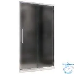 Дверь в нишу ABBER Schwarzer Diamant AG30160MH 160x195 профиль хром, стекло матовое