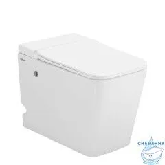 Унитаз приставной импульсный Abber Rechteck AC1213P с сиденьем Soft Close (микролифт) (белый)