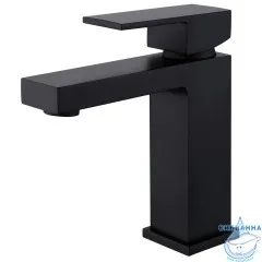 Смеситель для раковины Abber Daheim  AF8210B  (без донного клапана) (черный матовый)