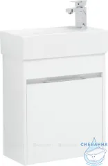 Тумба Aquanet Лидс 50 белый глянец с раковиной Aquanet 7045-KL 50