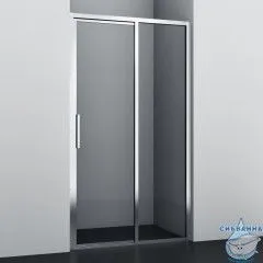 Дверь в нишу Wasserkraft Lopau 120 см профиль хром, стекло прозрачное 32S05R