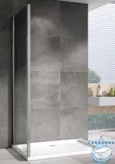 Боковая стенка ABBER Schwarzer Diamant S50 профиль хром, стекло прозрачное