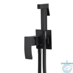 Встраиваемый смеситель с гигиеническим душем ABBER Wasserfall AF8625B (черный матовый)