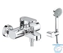 Смеситель для ванны WasserKRAFT Donau 5301 с душевым гарнитуром (хром)