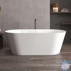 Ванна из искусственного камня ABBER Stein 160x70 AS9626 белая матовая