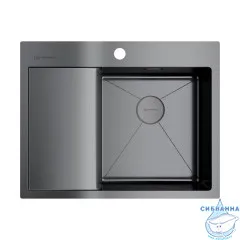 Кухонная мойка Omoikiri Akisame 65-GM-R 4973098 вороненая сталь
